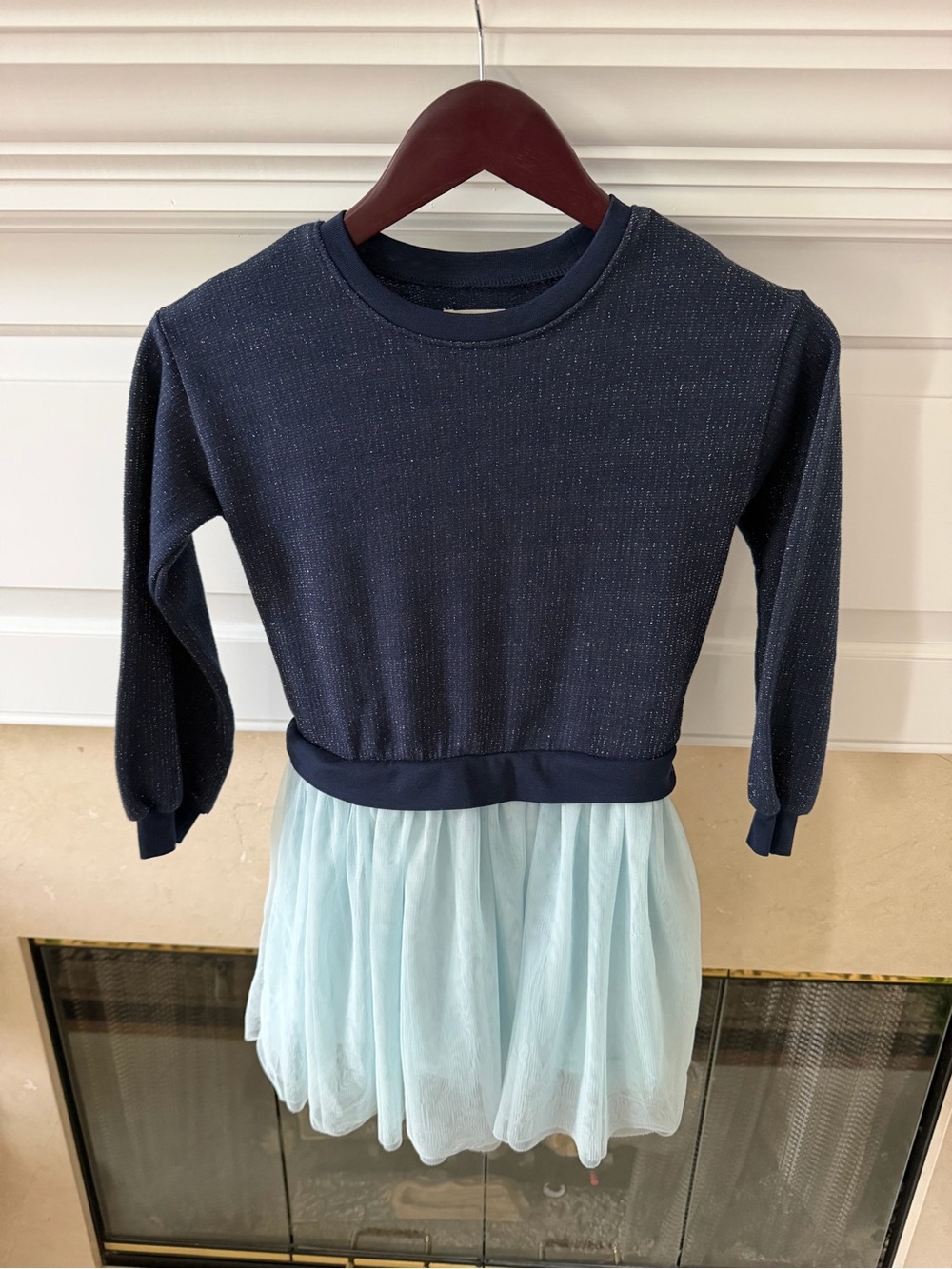 Tucker + Tate Navy Knit Top with Metallic Thread Detail